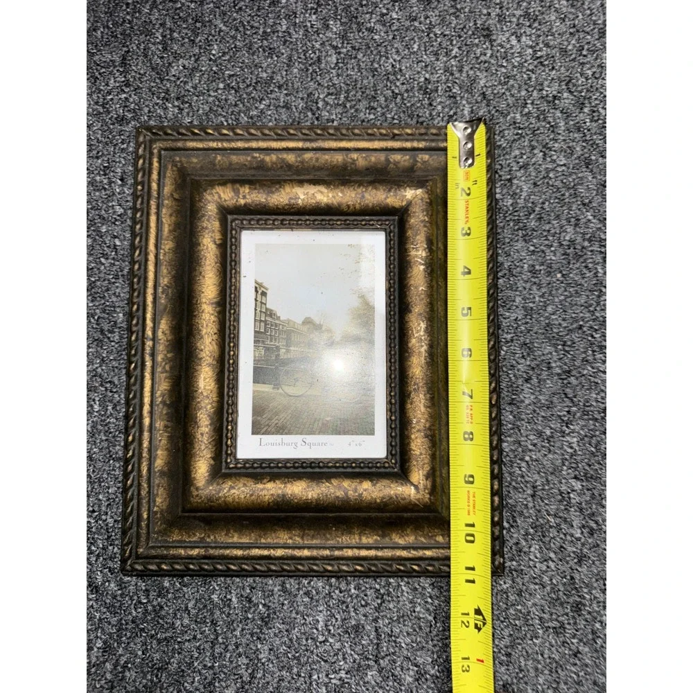 Louisburg Square 4x6 Picture Frame Ornate Distressed Gold Tone Antique Style